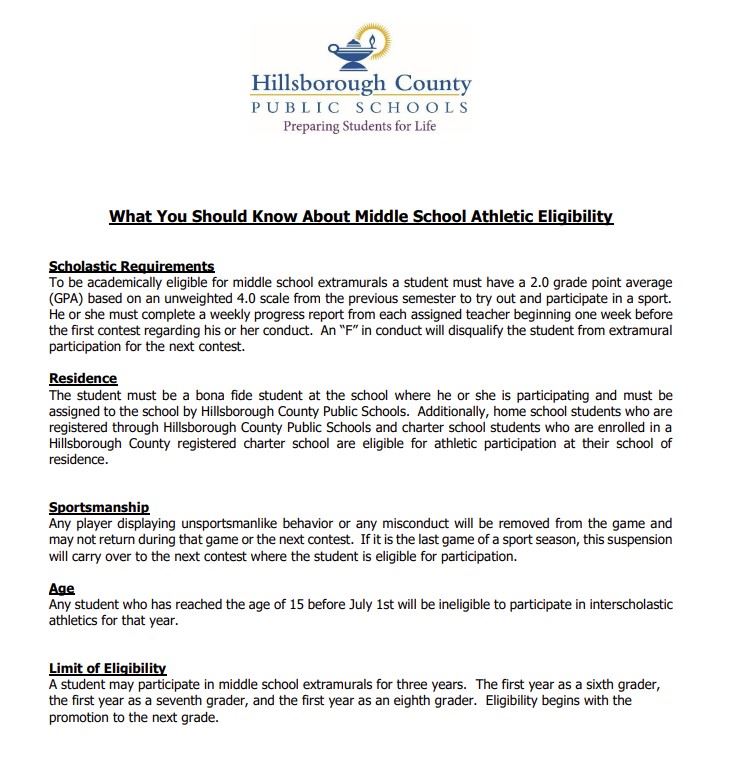 Eligibility requirements